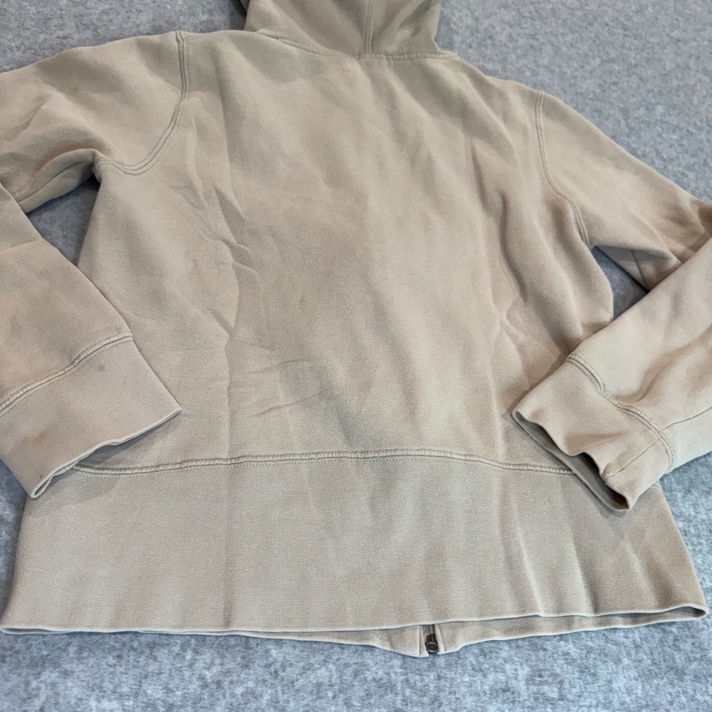 Y2K Hurley Womens Zip Up Hoodie Tan Beige Purple Graphic Logo Skater - Picture 8 of 8
